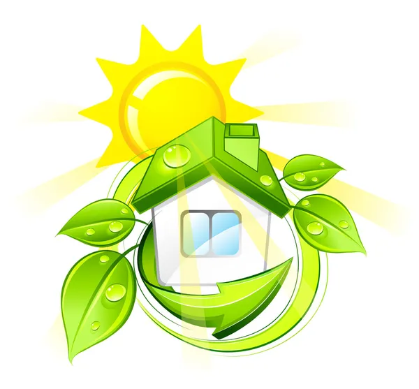 Зеленый дом — стоковый вектор
