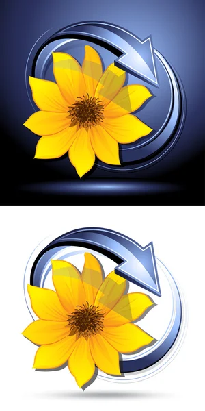 Conceptual sunflower — Stock Vector