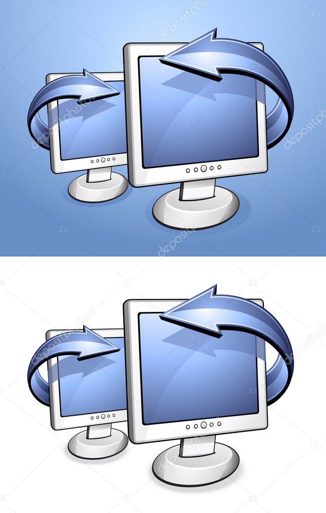 Computer Lcd Led Monitor Colorvector Drawing Stock Vector (Royalty Free)  722063566 | Shutterstock