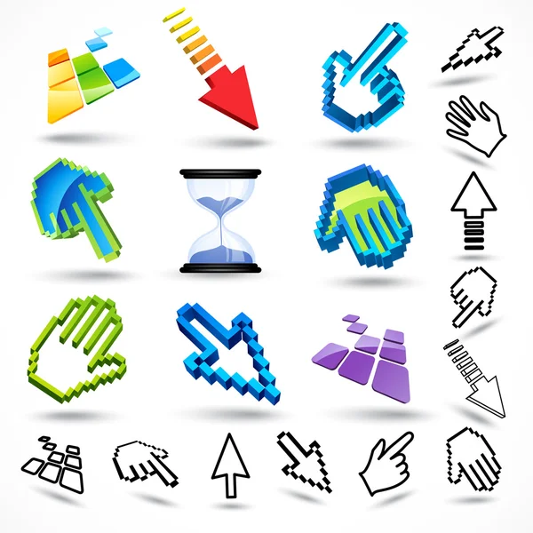 Flèches d'ordinateur (curseurs ) — Image vectorielle