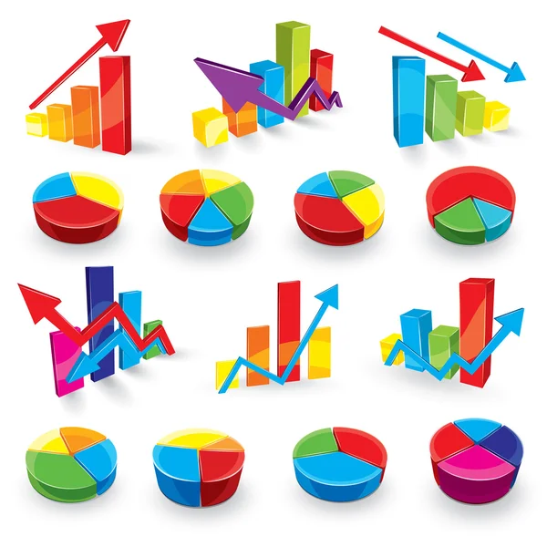 Kolor diagrammes i elementy — Wektor stockowy