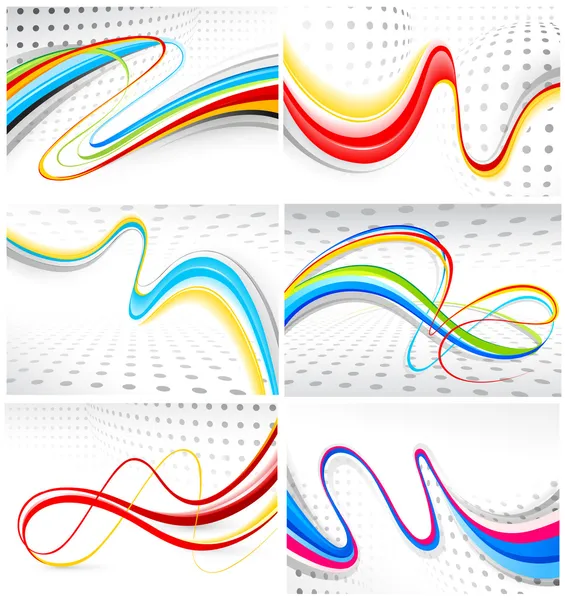 Collection of colour lines — Stock Vector