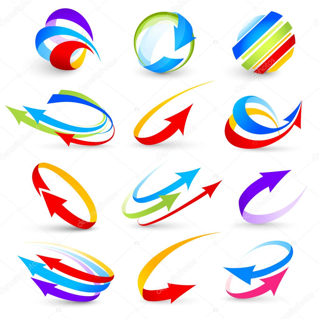 Collection of hand drawn arrows. Vector illustration