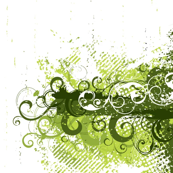Летняя зелёная композиция — стоковый вектор