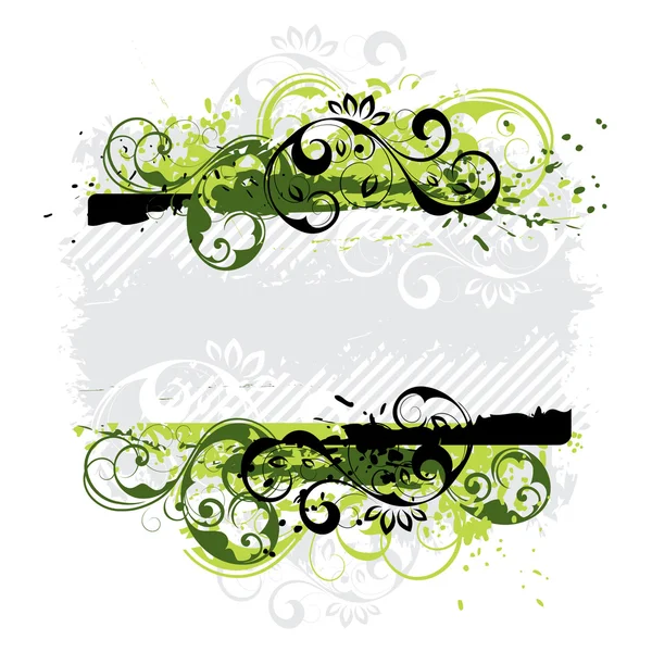 Groene decoratieve samenstelling — Stockvector