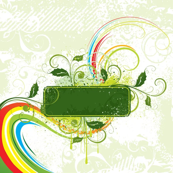Composition végétative couleur — Image vectorielle