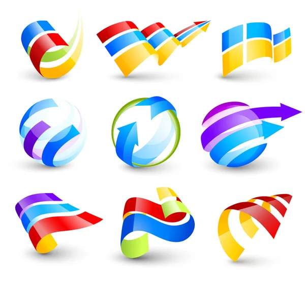 Verzameling van kleur icons — Stockvector