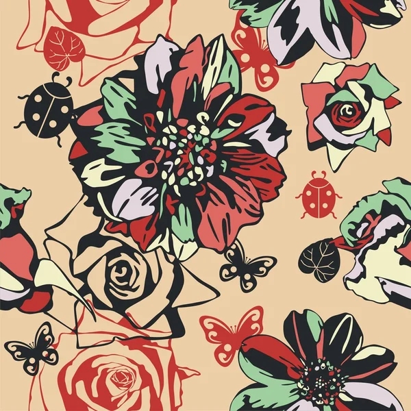 Texture vectorielle florale — Image vectorielle