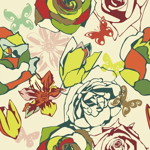Textura floral vectorial — Archivo Imágenes Vectoriales