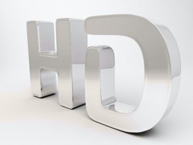 3d render of Hd letters clipart