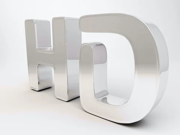 3D-Darstellung von HD-Buchstaben Stockfoto
