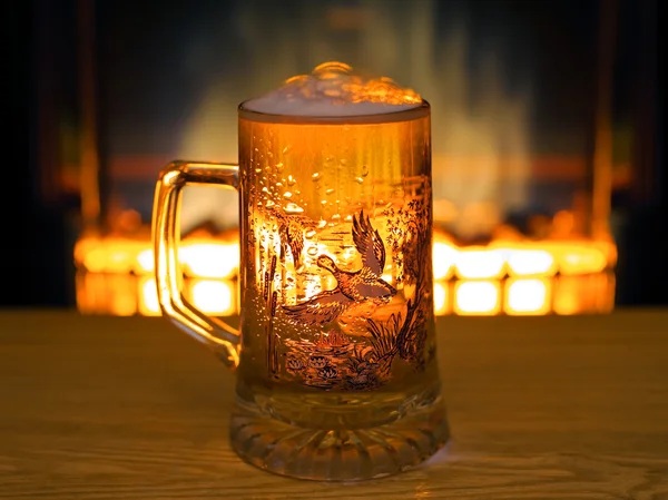 Glas met het bier Stockafbeelding