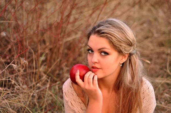 stock image Girl with apple