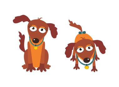 tatlı vektör köpek