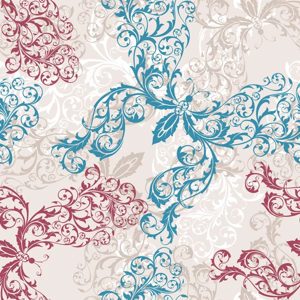 Fond de papillon floral sans couture — Image vectorielle