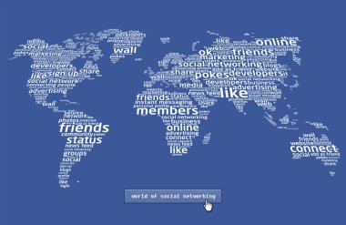 The world of social networking clipart