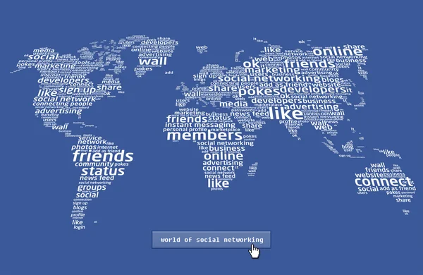 Die Welt der sozialen Netzwerke — Stockfoto