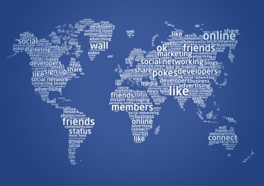 The world of social networking clipart