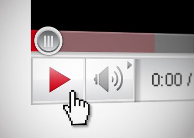 Video player clipart