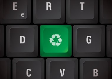 Keyboard recycling clipart