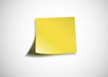 Virgin yellow post-it clipart