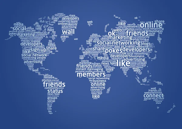 El mundo de las redes sociales — Foto de Stock