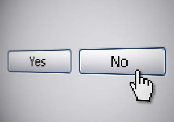 Hayır Evet düğme — Stok fotoğraf
