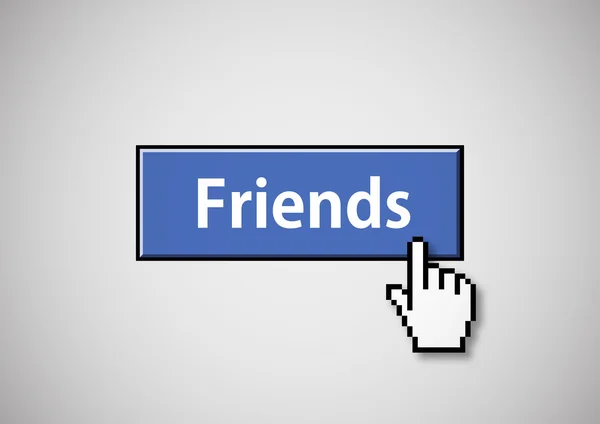Tlačítko přátel — Stock fotografie