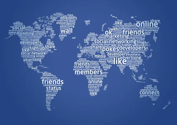 Il mondo dei social network — Foto Stock