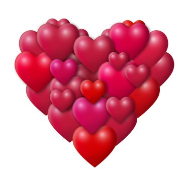 Red Hearts clipart