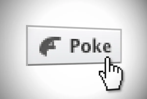 Botão Poke — Fotografia de Stock
