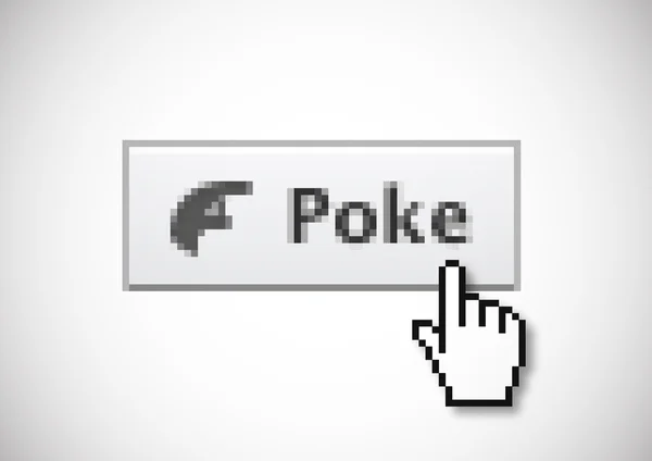 Poke przycisk — Zdjęcie stockowe