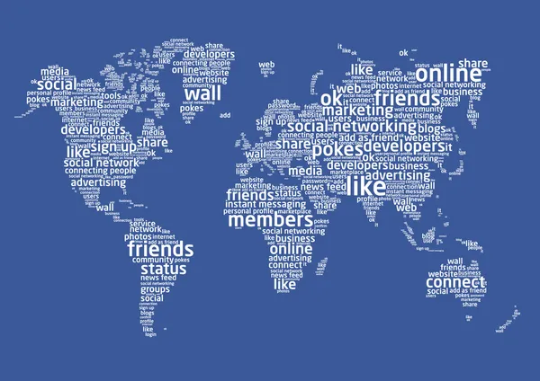 Світ соціальних мереж — стоковий вектор
