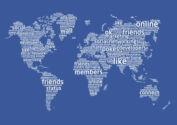 Die Welt der sozialen Netzwerke — Stockvektor