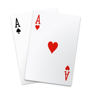 Pair of aces clipart