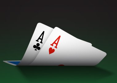 Pair of aces clipart