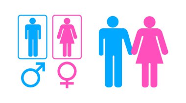 Men women icons clipart