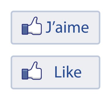 J'aime and like buttons clipart