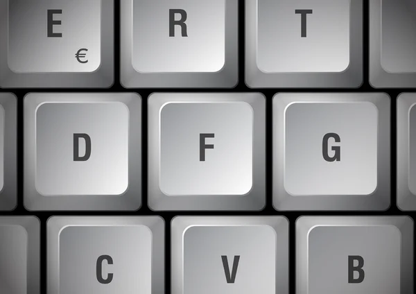 White keyboard — Stock Vector