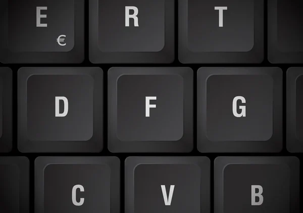 Zwart toetsenbord — Stockvector