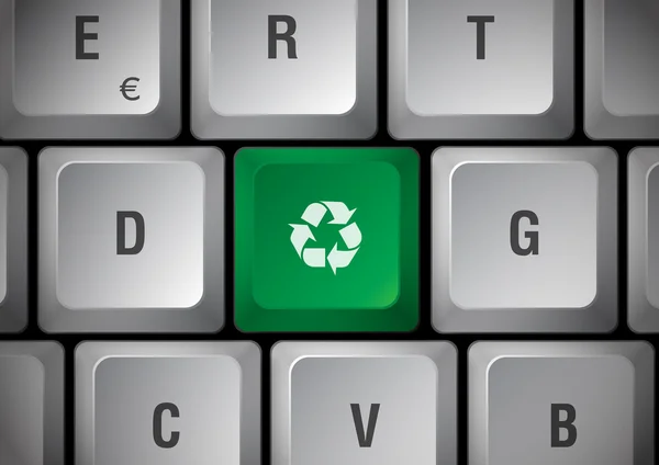 Klawiatura recyklingu — Wektor stockowy