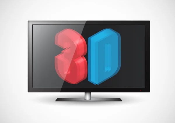 3D-Bildschirm — Stockvektor