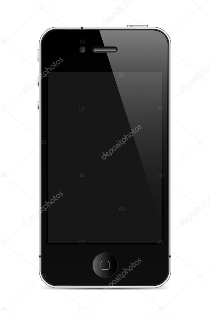 mobile phone with screen in similar to iphone