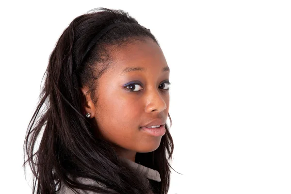 Genç sevimli siyah kadın — Stok fotoğraf