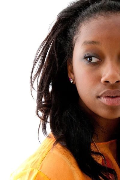 かわいい黒の若い女性 — ストック写真