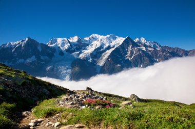 A beautiful view of the french alps clipart