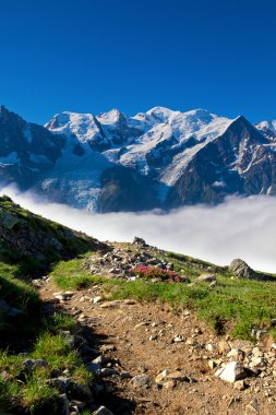 A beautiful view of the french alps clipart