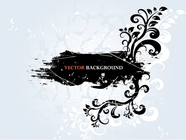 Vector grunge fondo floral — Vector de stock