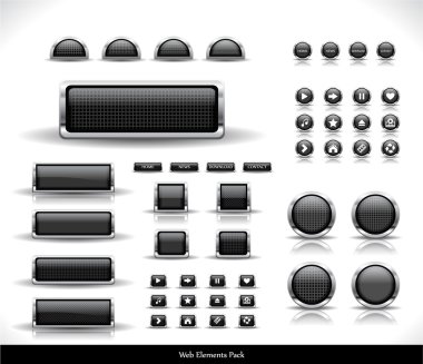 Web buttons pack clipart