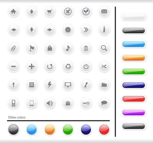 Ensemble de boutons web — Image vectorielle